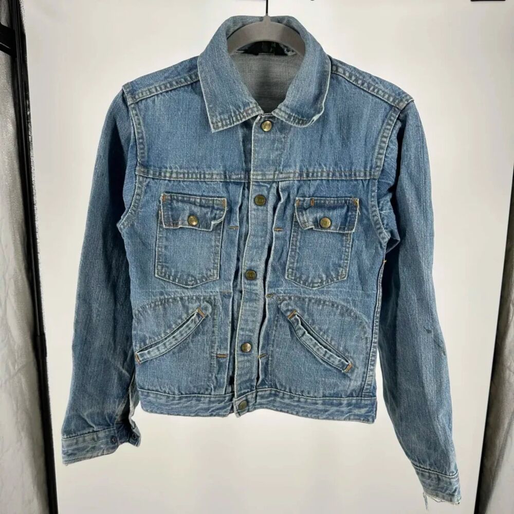 Vintage 60s ELY Type 2 Style Denim Jacket Size Small